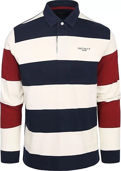 Hackett Rugby Poloshirt Gestreift - Größe M günstig online kaufen