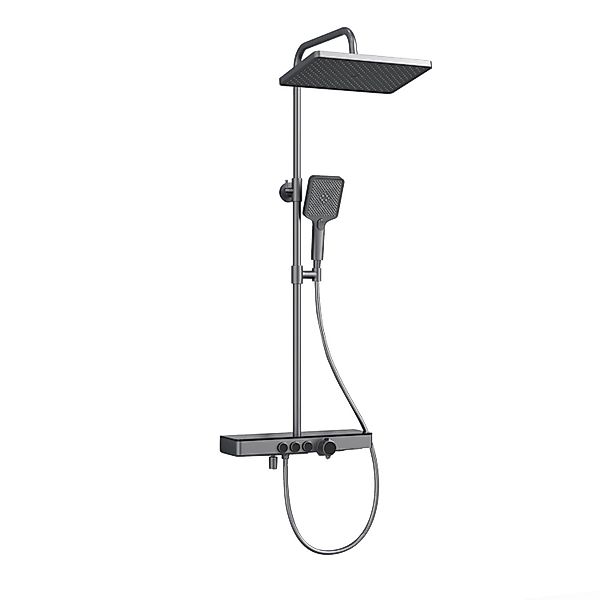 EMKE Duschsystem mit Thermostat Regendusche und Handbrause 3 Strahlarten mi günstig online kaufen