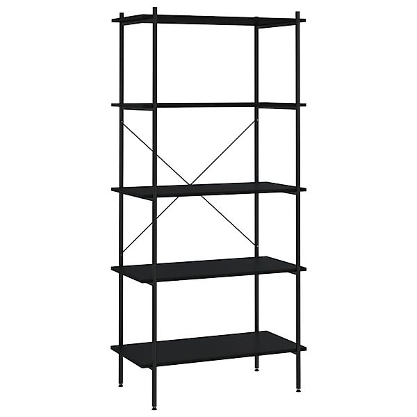vidaXL Regal mit 5 Böden Schwarz 80x40x163 cm günstig online kaufen