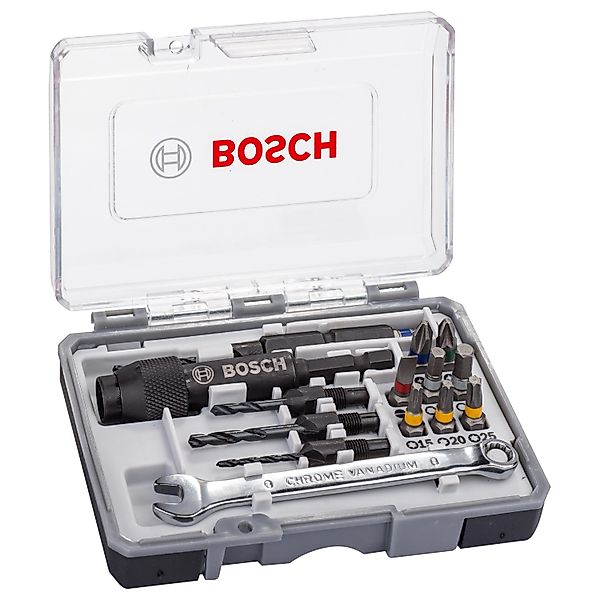 Bosch Set Extra Hard mit HSS-Spiralbohrern und Schrauberbits 20-teilig günstig online kaufen