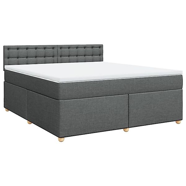 vidaXL Boxspringbett mit Matratze Dunkelgrau 180x200 cm Stoff 3286774 günstig online kaufen