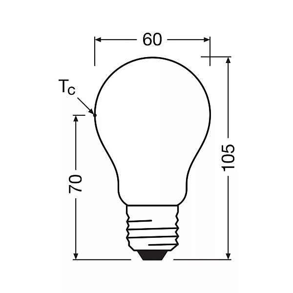 OSRAM LED-Leuchtmittel Birne matt E27 3,8W 2700K 806lm dim günstig online kaufen