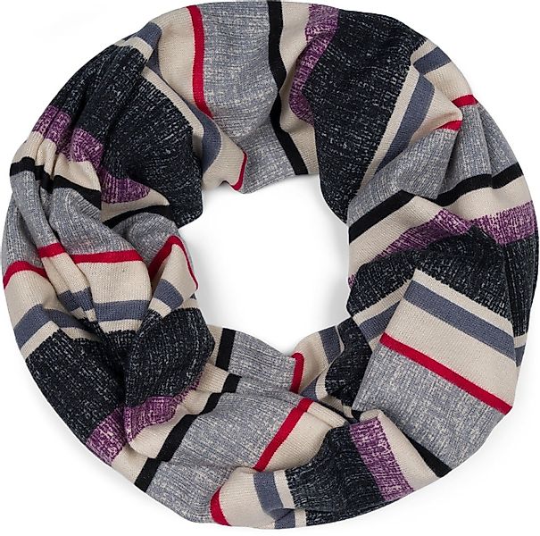 styleBREAKER Loop Feinstrick Loop Schal Streifen, günstig online kaufen