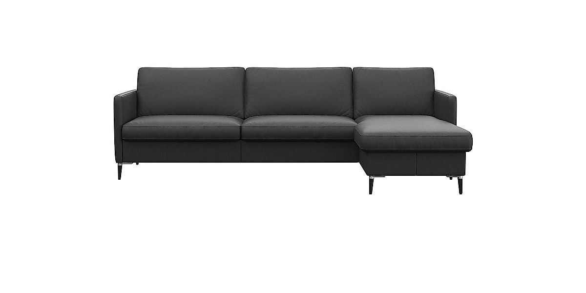 FLEXLUX Ecksofa "Fiore, L-Form" schmale Armlehnen, Kaltschaum, Füße Alu+sch günstig online kaufen