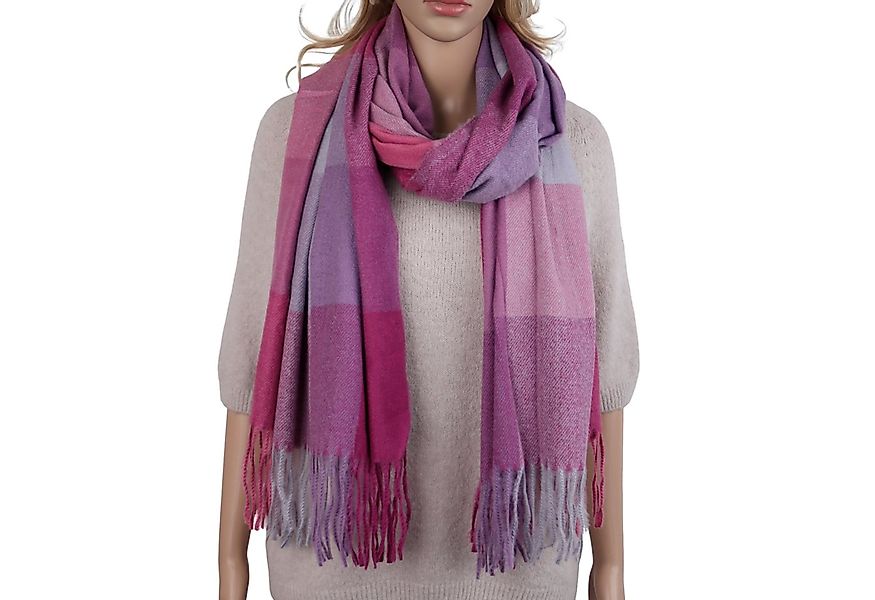 MIRROSI Modeschal weicher und warmer karierter Schal mit Fransen, 70x180cm, günstig online kaufen