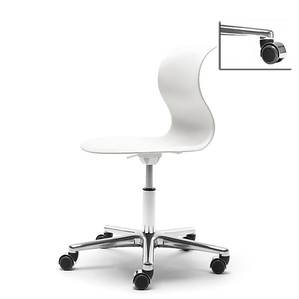 Kinderstuhl Pro 5 schneeweiß Aluminium polliert (+40€) Weich mit Chrom Abde günstig online kaufen