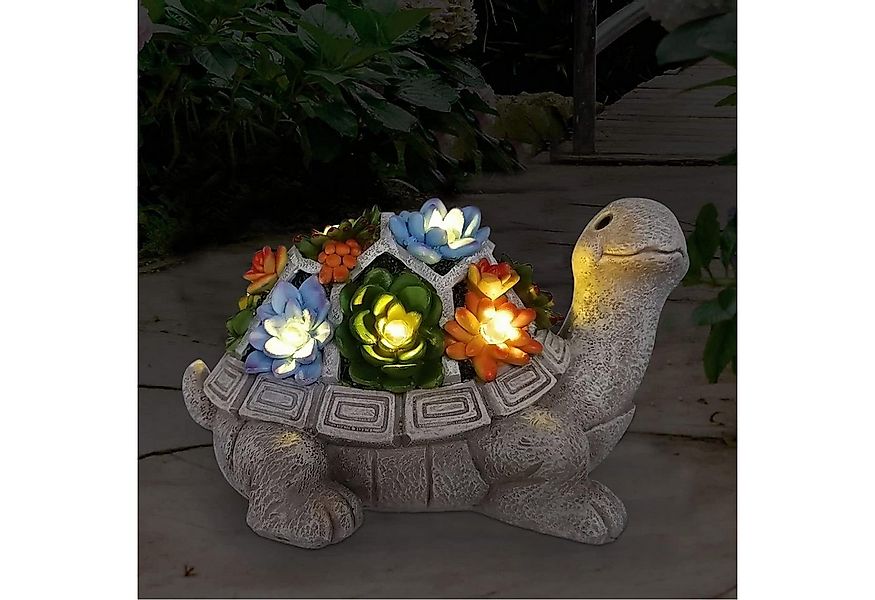 POPOLIC Gartenfigur Solar Gartenfiguren Schildkröte Gartendeko für Draußen, günstig online kaufen