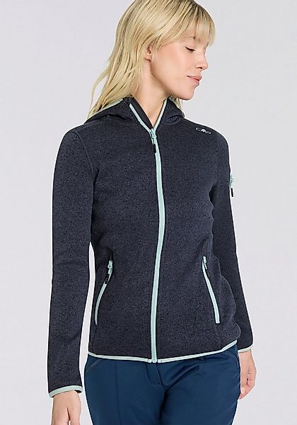 CMP Strickfleecejacke KNITTED MELANGE HOODY WOMAN HOODY JACKET für Outdoor- günstig online kaufen