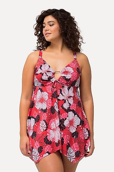 Ulla Popken Badekleid Badekleid Blüten Softcups Keyhole Zipfelsaum günstig online kaufen