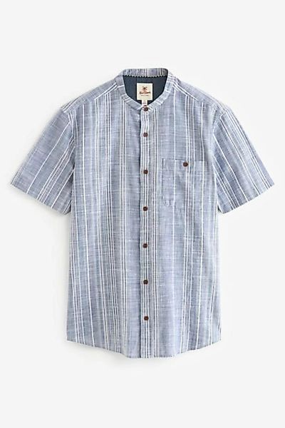 Next Kurzarmhemd Kurzärmeliges Hemd mit Streifen und Stehkragen (1-tlg) günstig online kaufen
