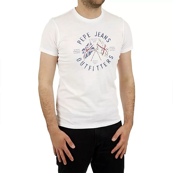 Pepe Jeans Direction Flag Kurzärmeliges T-shirt 2XL White günstig online kaufen