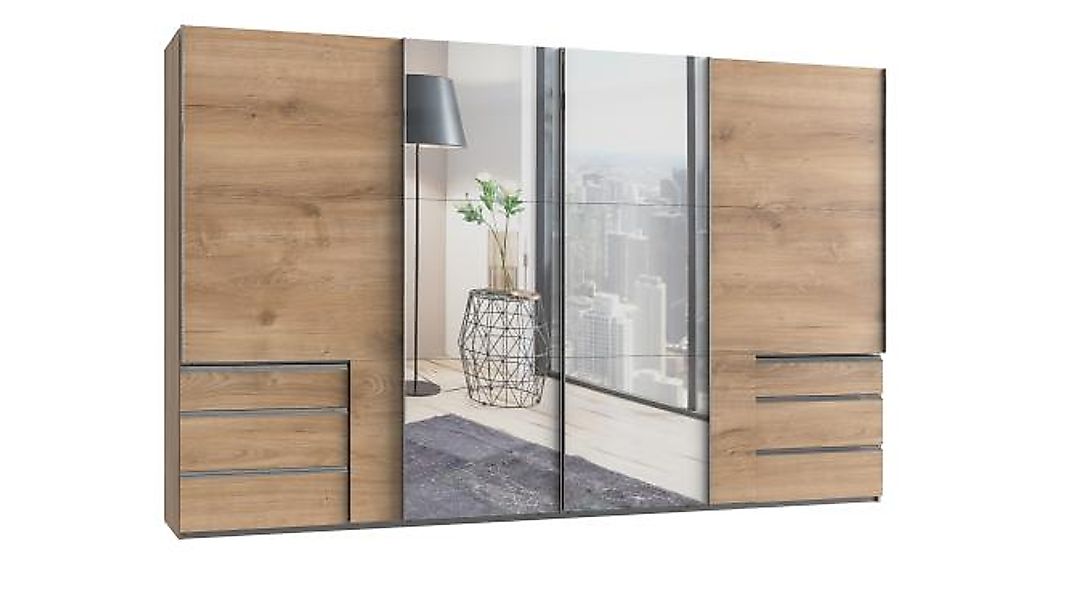 Schwebetürenschrank 4trg mit 2 Spiegel inkl. Syncro-Technik LEVEL36 A von W günstig online kaufen