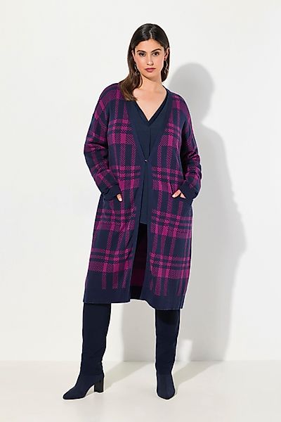 Ulla Popken Strickjacke Strickjacke Karo Oversized günstig online kaufen