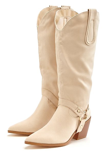 LASCANA Stiefelette Cowboy Stiefel,Slouchy Boots mit günstig online kaufen