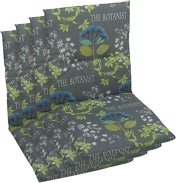 KONIFERA Sesselauflage, (Spar-Set, 4 St), The Botanist grau - Maße BxLxH ca günstig online kaufen