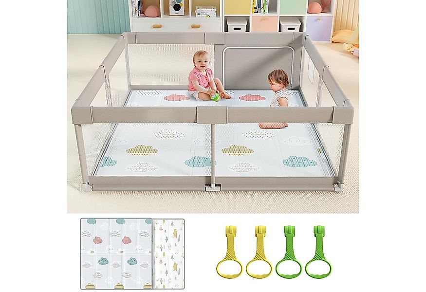 MC Star Laufstall mit Matte - 150x150 cm XXL Laufgitter Baby Playpen günstig online kaufen
