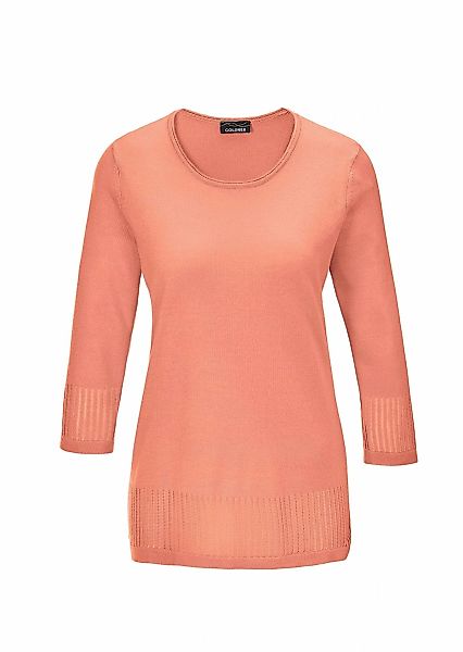 GOLDNER 3/4 Arm-Pullover "Gepflegter Ajour-Pullover mit femininen Durchbrüc günstig online kaufen