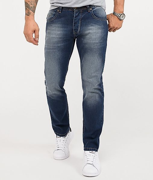 Rock Creek Regular-fit-Jeans Herren Jeans Stonewashed günstig online kaufen