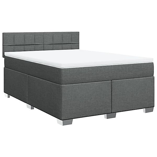 vidaXL Boxspringbett mit Matratze Dunkelgrau 160x200 cm Stoff2107861 günstig online kaufen