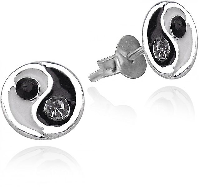 LUISIA® Paar Ohrstecker "Ohrringe Yin Yang mit Kristall von Swarovski®" (2- günstig online kaufen