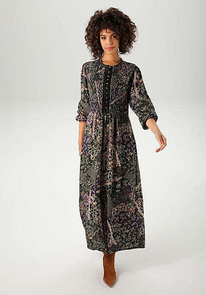 Aniston CASUAL Maxikleid, mit fantasievollem Blumendruck- jedes Teil ein Un günstig online kaufen