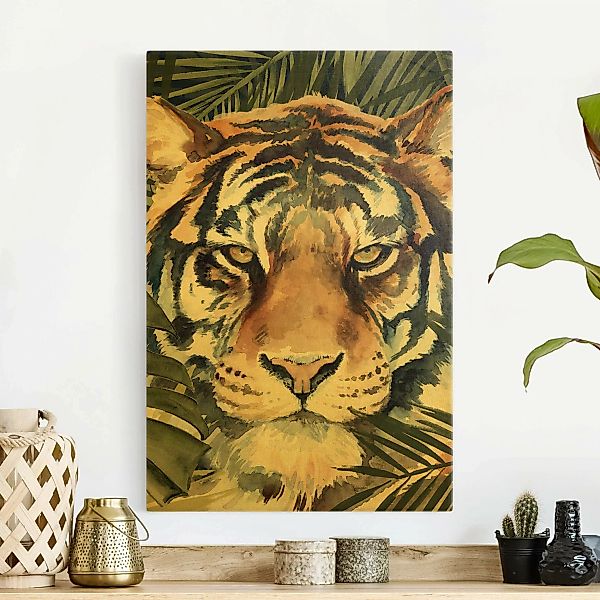 Leinwandbild Gold Tiger im Dschungel günstig online kaufen