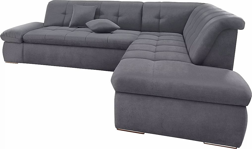 DOMO collection Ecksofa "NMoric incl. Zierkissen B/T/H: 273/216/80 cm L-For günstig online kaufen