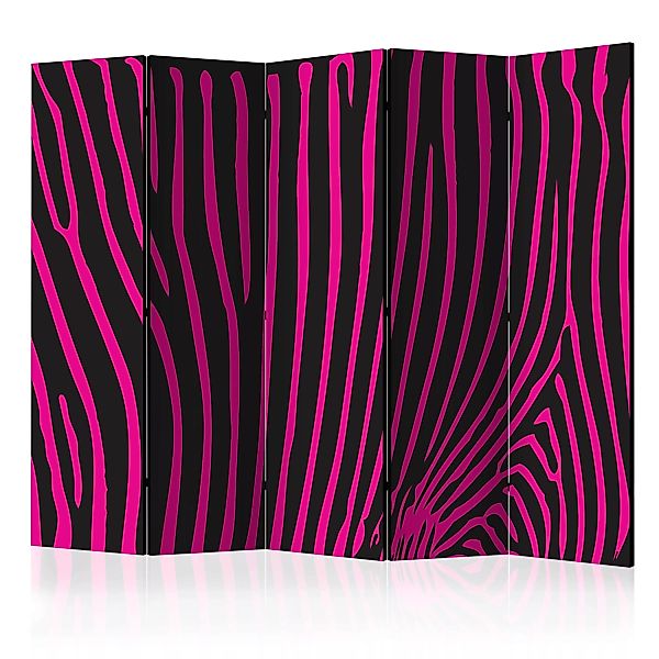 5-teiliges Paravent - Zebra Pattern (violet) Ii [room Dividers] günstig online kaufen