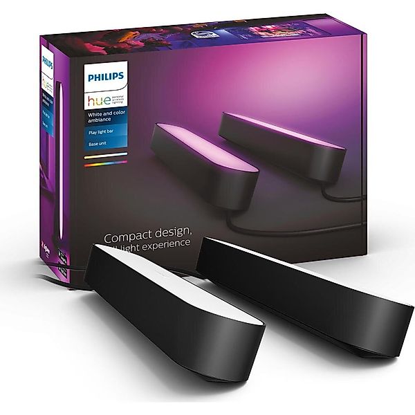 Philips Hue Play White & Color Ambiance Tischleuchte Schwarz inkl. Netzteil günstig online kaufen