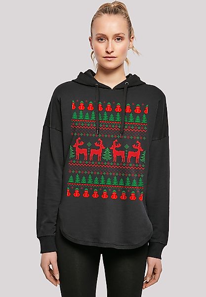 F4NT4STIC Kapuzenpullover "Christmas Reindeers Weihnachten Muster" Print günstig online kaufen