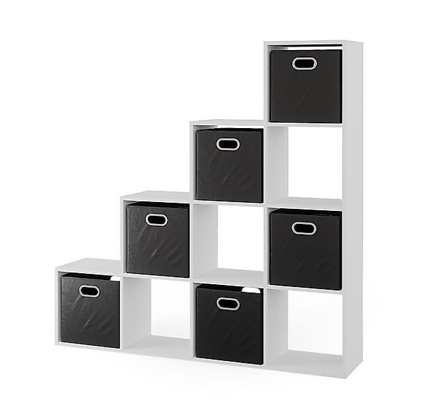 Vicco Raumteiler, Weiß, 142.4 x 143 cm mit 6 Faltboxen, 1-tlg. günstig online kaufen