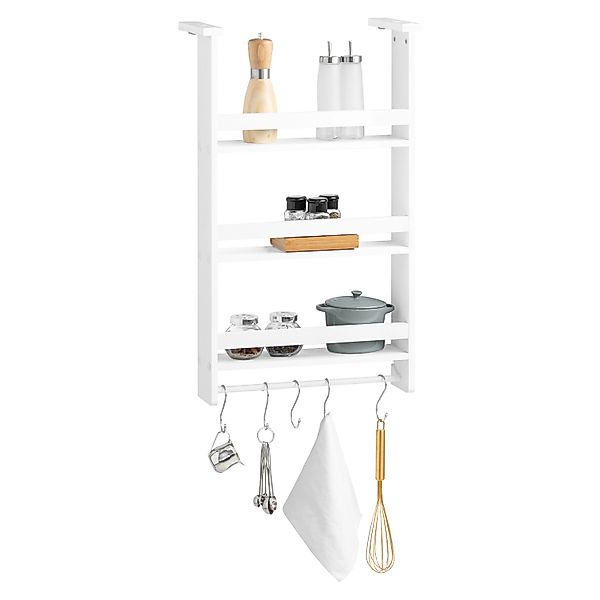 SoBuy Hängeregal für Kühlschrank mit 5 Haken Gewürzregale mit 3 Ablagen FRG günstig online kaufen