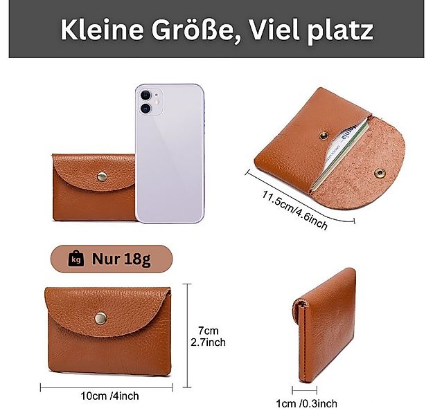 Fomax Kartenetui aus hochwertigem Echtleder, Kompakte Kartentasche für bis günstig online kaufen