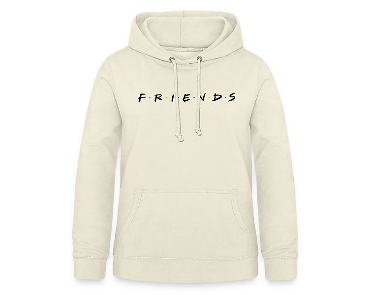 Spreadshirt Hoodie Friends Logo Schwarz Damen Hoodie (1-tlg) günstig online kaufen