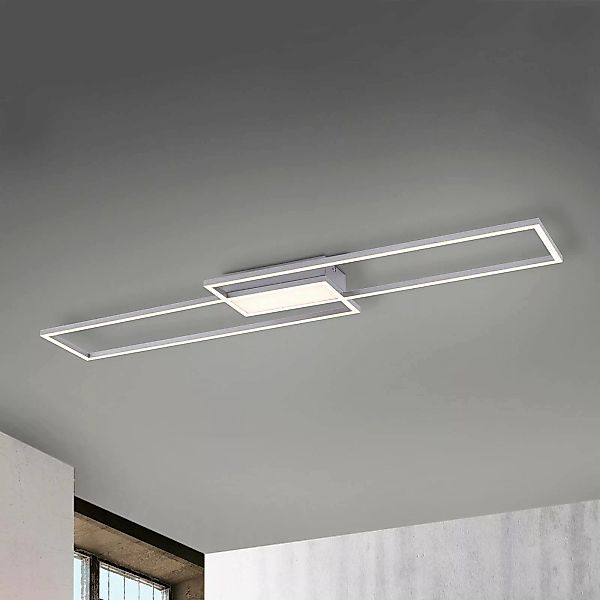 LED Deckenleuchte Asmin in Silber 3x 17W 3050lm 257x1095mm günstig online kaufen