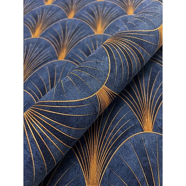 Newroom Vinyltapete Vapore Blue Geometrische Muster Modern FSC® günstig online kaufen