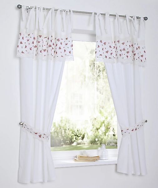 Kutti Vorhang "Lavie" Bindebänder 1 Stk. tlg. Kurzgardine mit Raffhalter, B günstig online kaufen