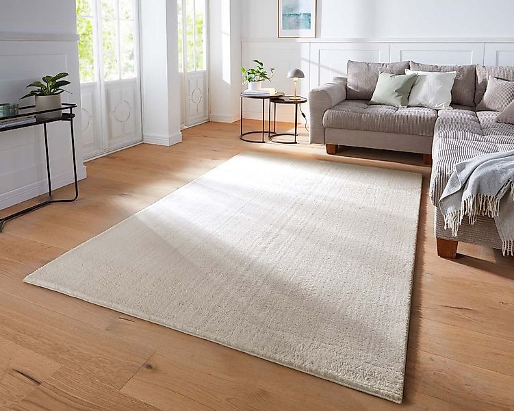 TaraCarpet Teppich Supersoft Kurzflorteppich Fiona Uni, rechteckig, Höhe: 1 günstig online kaufen