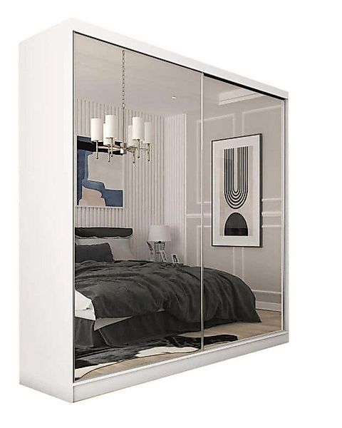 Compleo Schwebetürenschrank mit Spiegel, Kleiderschrank breit 200 cm DEBORA günstig online kaufen