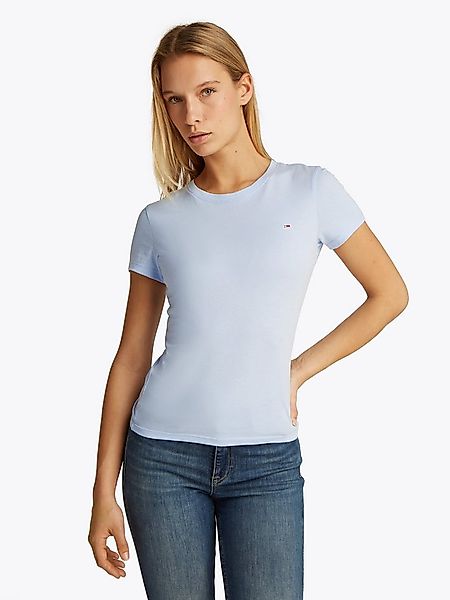 Tommy Jeans Kurzarmshirt TJW SLIM C-NECK TEE mit Logo-Stickerei günstig online kaufen