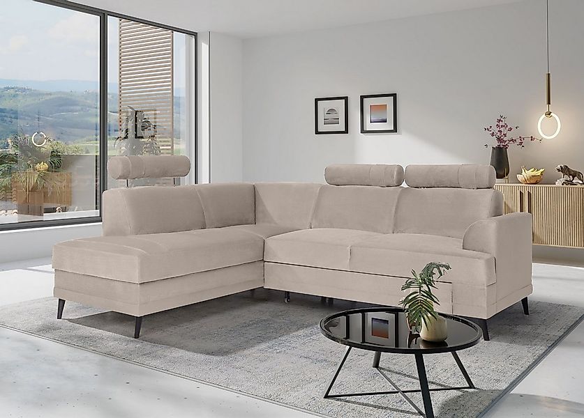 Beautysofa Ecksofa KORDIAN, mit Schlaffunktion und Bettkasten günstig online kaufen