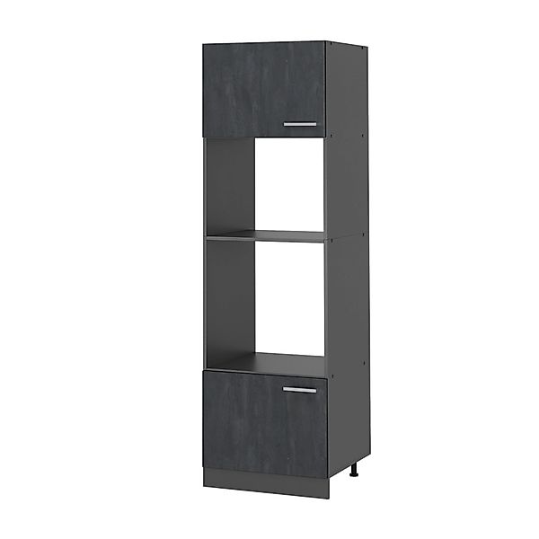 Vicco Mikrowellenumbauschrank R-Line, Schwarz Beton/Anthrazit, 60 günstig online kaufen