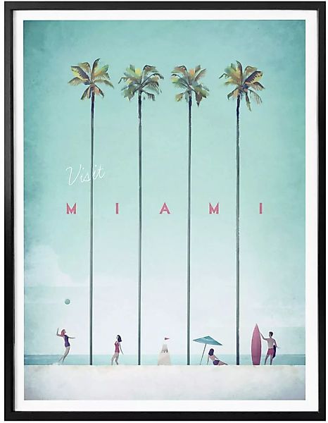 Wall-Art Poster "Palmen Urlaub Miami Strand", Strand, (1 St.) günstig online kaufen