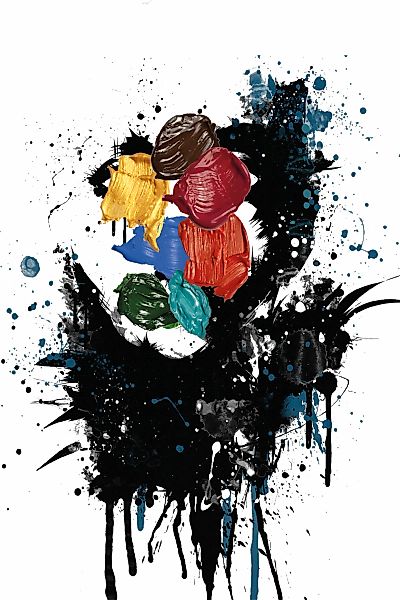 queence Leinwandbild "Kunstwerk" Abstrakt  Abstrakte  Kunst  klassische Fan günstig online kaufen