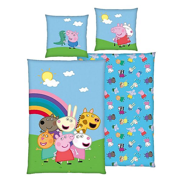 Herding Bettwäsche-Set  Peppa Wutz ¦ mehrfarbig ¦ Maße (cm): B: 135 H: 1 Be günstig online kaufen