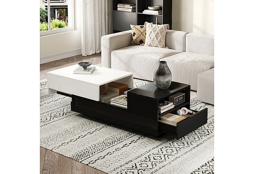 Merax Couchtisch Sofatisch Beistelltisch mit Hochglanz-Oberfläche (1-St), W günstig online kaufen