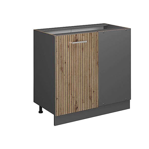 Vicco Eckunterschrank R-Line Küchen Eckschrank Artisan-Eiche/Anthrazit 86 c günstig online kaufen