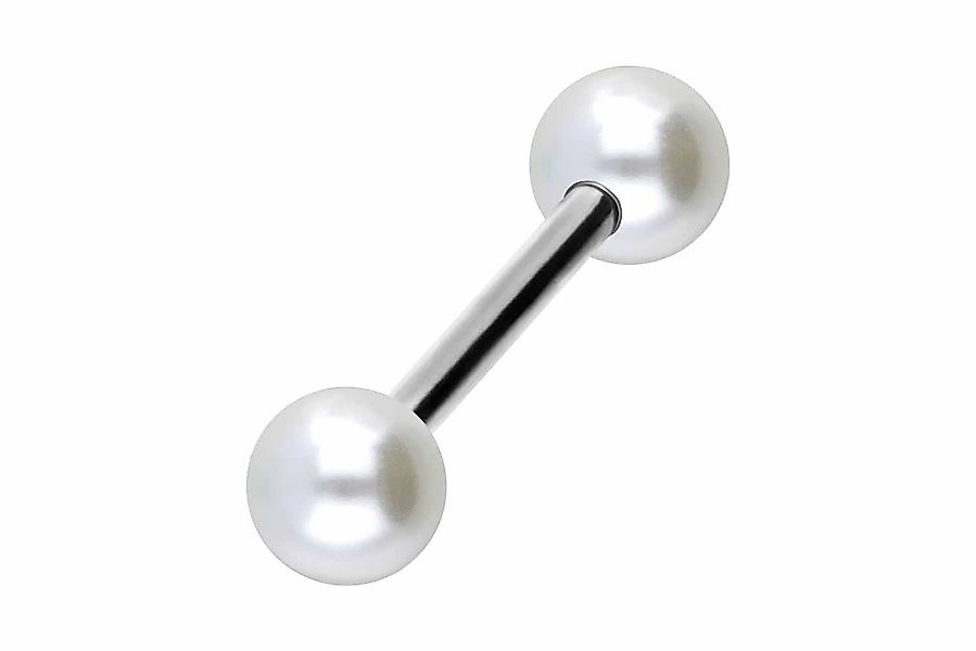 PIERCINGLINE Brustwarzenpiercing Titan Barbell SYNTHETISCHE PERLEN günstig online kaufen