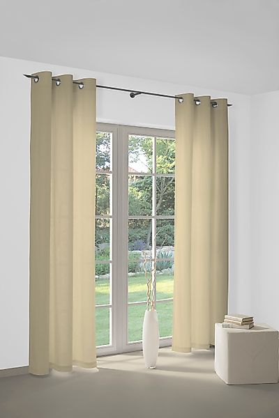 Wirth Vorhang "WirthNatur" Ösen 1 Stk. tlg. 2-lagig günstig online kaufen