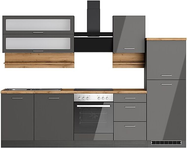 KOCHSTATION Küchenzeile »KS-Milan«, 280 cm breit, robuste Metallauszüge, vi günstig online kaufen